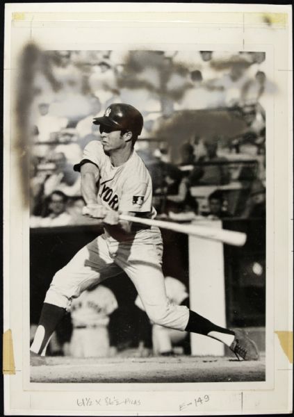 1969 Bobby Murcer New York Yankees "The Sporting News Collection Archives" Original Type 1 9" x 13" Choice Jumbo Oversized Photo (TSN Collection Hologram/MEARS Photo LOA) 1:1, Unique