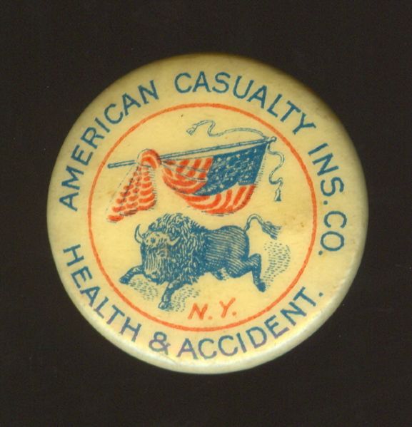 Vintage American Casualty Insurance Co. Pinback