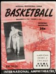 1946-47 NPL Chicago American Gears Program - Dick Triptow Cover Signed by Stan Patrick - George Mikan Rookie Season - JSA