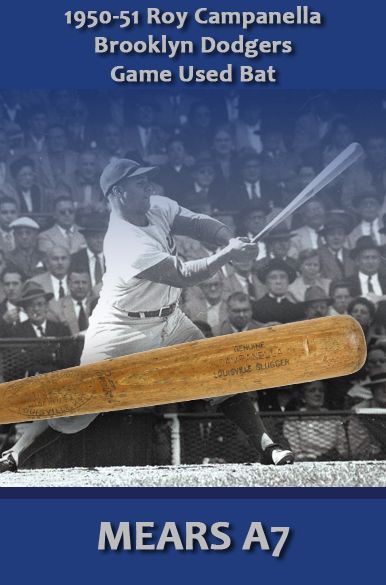 1950-51 Roy Campanella H&B Louisville Slugger Professional Model Game Used Bat - Brooklyn Dodgers (MEARS A7)