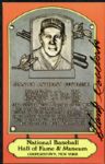 Stan Coveleski Cleveland Indians Signed HOF Postcard Rare Color Version - JSA