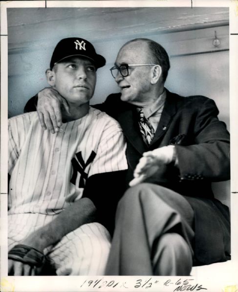 1960 Ty Cobb and Mickey Mantle "TSN Collection Archives" Original 8" x 10" Photo (Sporting News Collection Hologram/MEARS Photo LOA)