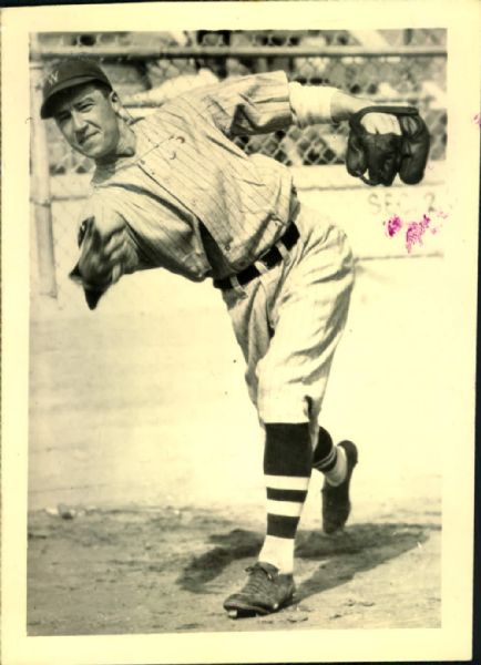 1930 Adolph Liska Washington Senators "The Sporting News Collection Archives" Original 5" x 7" Photo (Sporting News Collection Hologram/MEARS Photo LOA)