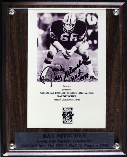 1995 Ray Nitschke Green Bay Packers Signed Program - JSA