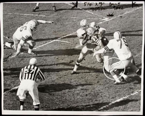 1962 Herb Adderley & Ray Nitschke Green Bay Packers Oversized 11" x 14" Original Photo