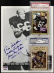 1991-96 Ray Nitschke Green Bay Packers Signed 8" x 10" Photo & 2 Signed Cards - PSA/DNA