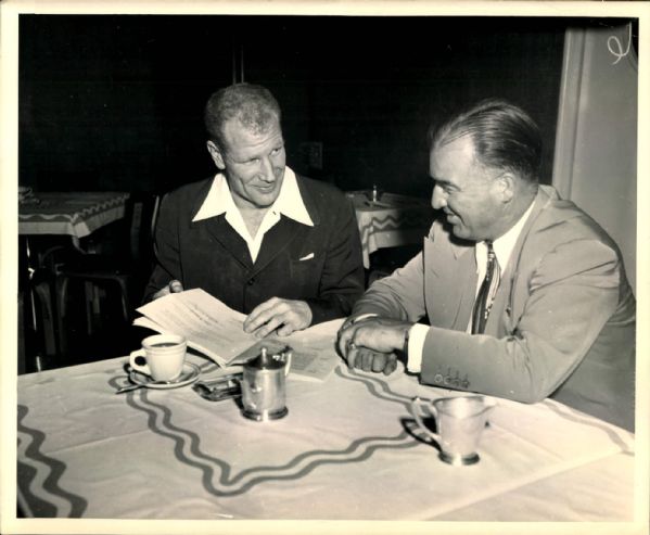 1945-51 circa Bill Veeck Happy Chandler "The Sporting News Collection Archives" Original 8" x 10" Photo (Sporting News Collection Hologram/MEARS Photo LOA)