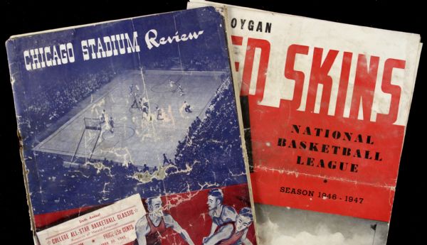 1945-47 Chicago Stadium Reivew College All-Star Classic Program & Sheboygan Redskins 1946-47 Program