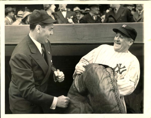 1938 Joe McCarthy Jack Dempsey New York Yankees "The Sporting News Collection Archives" Original 7" x 9" Photo (Sporting News Collection Hologram/MEARS Photo LOA)