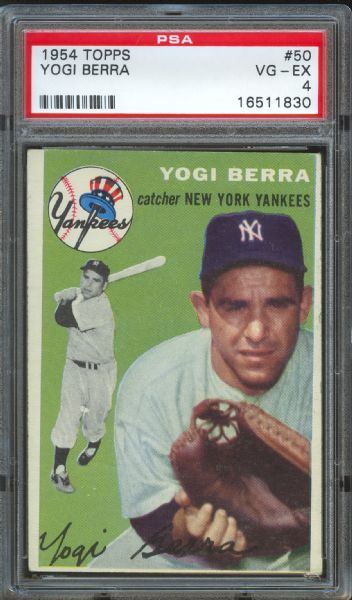 1954 Topps Yankees Yogi Berra #50 PSA VG-EX 4