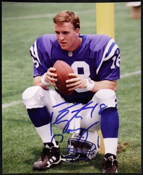 Peyton Manning Indianapolis Colts Signed 8" x 10" Photo - JSA