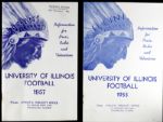 1955-57 Ray Nitschke University of Illinois Program & Media Guide - Lot of 4 Green Bay Packers Legend