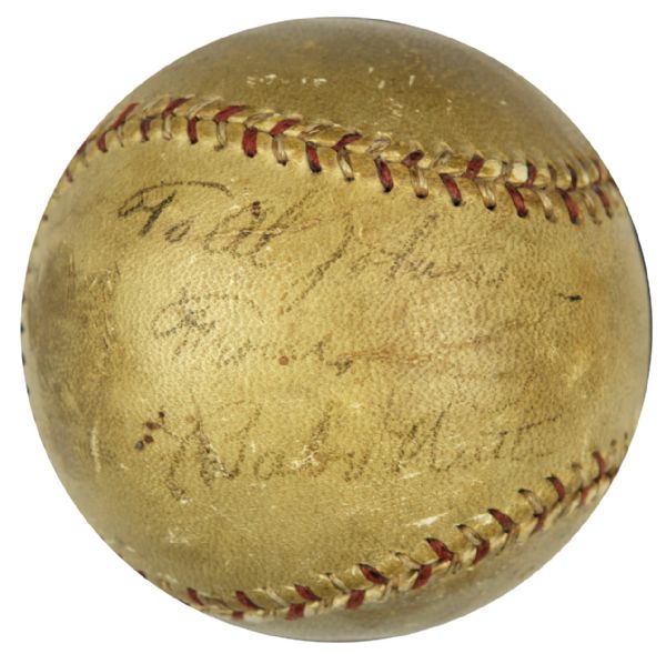 1927-28 circa Babe Ruth New York Yankees "Lake Oscawana" Single Signed Baseball With Exact Photo Match From Signing (Full JSA Letter) 
