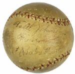 1927-28 circa Babe Ruth New York Yankees "Lake Oscawana" Single Signed Baseball With Exact Photo Match From Signing (Full JSA Letter) 