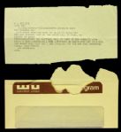 1978 Ray Nitschke Green Bay Packers Hall of Fame Congratulatory Telegram From Hall of Fame & Publications
