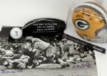 1950s-60s Green Bay Packers Greats Signed Mementos - Teteak Mini-Helmet & Dan Currie Bill Quinlan Oversized Biever Photo & Nitschke Golf Balls  - JSA