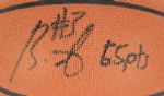 Oscar Robertson & Brandon Jennings Milwaukee Bucks Signed Basketball With Rare Full Name Robertson Penning HOF 79  & Jennings Inscription - JSA