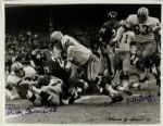 1950s-60s Green Bay Packers Greats Signed Mementos - Teteak Mini-Helmet & Dan Currie Bill Quinlan Oversized Biever Photo & Nitschke Golf Balls  - JSA