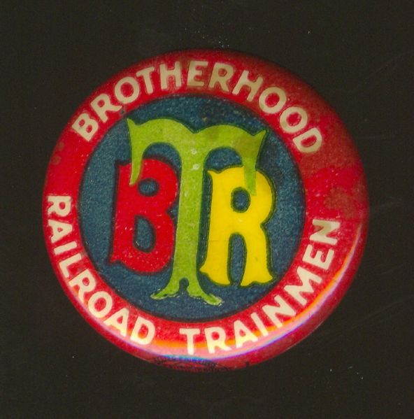 Vintage Brotherhood Railroad Trainmen Pinback