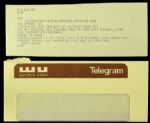 1978 Jerry Kramer Green Bay Packers Telegram Congratulating Ray Nitschke For Hall of Fame Induction