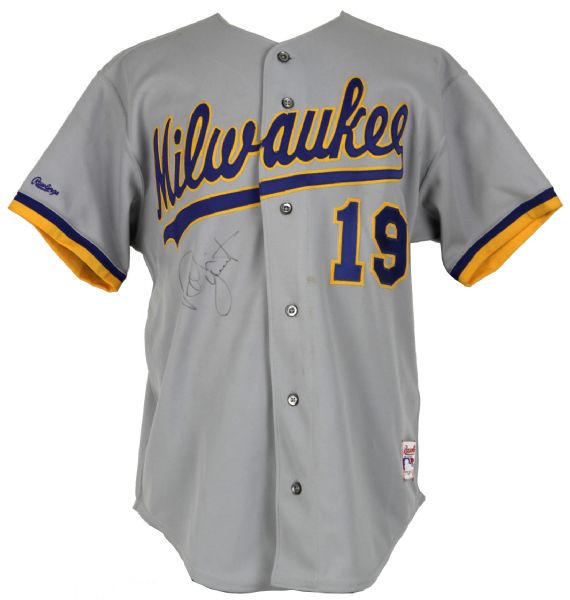 1993 Robin Yount Milwaukee Brewers Signed Authentic Jersey - JSA Certificate