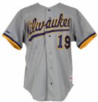 1993 Robin Yount Milwaukee Brewers Signed Authentic Jersey - JSA Certificate