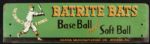 1930s-40s Hanna Batrite Bats Base Ball & Soft Ball Metal Bat Rack Sign