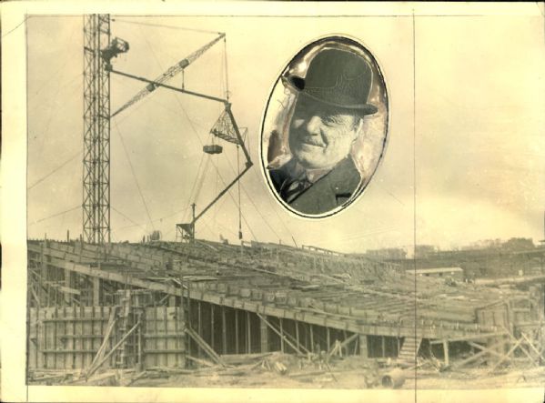 1922 Yankee Stadium Being Constructed "The Sporting News Collection Archives" Type A Original 8" x 6" Production Art (Sporting News Collection Hologram/MEARS Photo LOA)