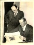1935 Willie Kamm Glenn Myatt Cleveland Indians "The Sporting News Collection Archives" Original 7" x 9" Photo (Sporting News Collection Hologram/MEARS Photo LOA)