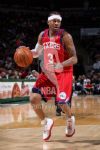 2009-10 Allen Iverson Philadelphia 76ers Signed Game Worn Shoes - MEARS LOO - JSA
