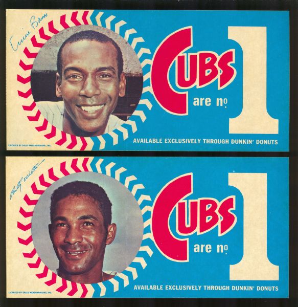 1970 Dunkin Donuts Chicago Cubs Sticker Set (6)