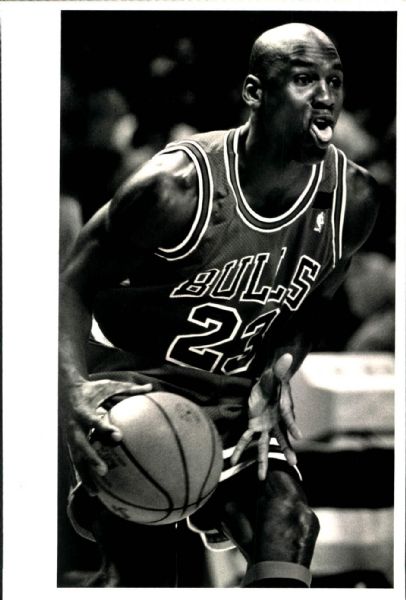 1980s Michael Jordan Chicago Bulls "The Sporting News Collection Archives" Original 6 3/4" x 10" Photo (Sporting News Collection Hologram/MEARS Photo LOA)