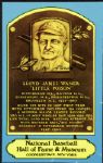 Lloyd Waner Pittsburgh Pirates Signed Hall of Fame Postcard Rare Color Card - JSA