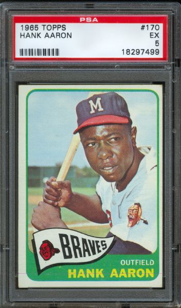 1965 Topps Braves Hank Aaron #170 PSA EX 5