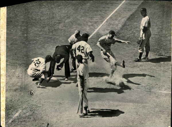 1941-57 Pee Wee Reese Brooklyn Dodgers "The Sporting News Collection Archives" Original Photo - Lot of 7 (Sporting News Collection Hologram/MEARS Photo LOA)