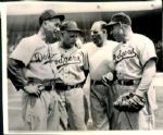 1940-46 circa Leo DuRocher Brooklyn Dodgers "The Sporting News Collection Archives" Original Photos (Sporting News Collection Hologram/MEARS Photo LOA) - Lot of 4