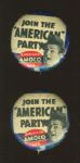 Vintage American Oil Company Join The American Party Campaign Pinbacks (2)