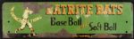 1930s-40s Hanna Batrite Bats Base Ball & Soft Ball Metal Bat Rack Sign