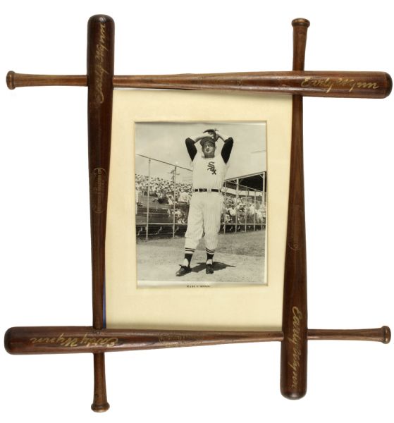 1961 Early Wynn  Chicago White Sox Signed 8" x 10" With Mini-Bat Frame