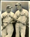 1938 Jimmie Foxx Hank Greenberg Boston Red Sox Detroit Tigers "The Sporting News Collection Archives" Original 8" x 10" Photo (Sporting News Collection Hologram/MEARS Photo LOA)
