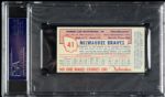 1954 Eddie Mathews Milwaukee Braves Johnston Cookies Card PSA NM+ 7.5