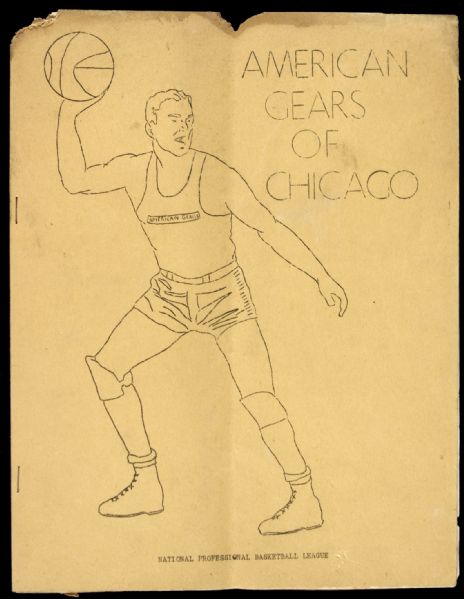 1945-46 American Gears of Chicago National Professional Basketball Program 