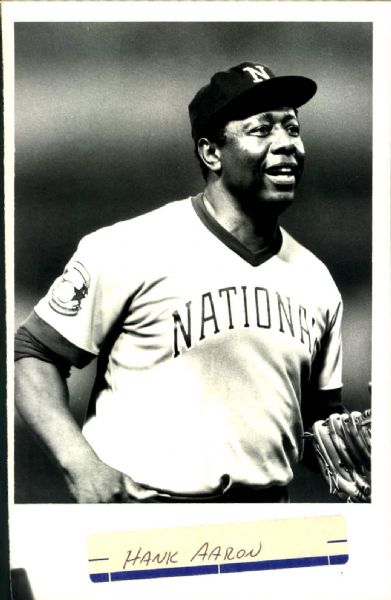 1973-82 circa Hank Aaron Atlanta Braves "The Sporting News Collection Archives" Original Photos (Sporting News Collection Hologram/MEARS Photo LOA) - Lot of 2