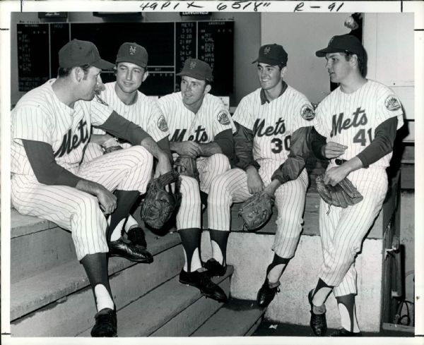 1968 New York Mets Pitchers (Nolan Ryan, Tom Seaver) "The Sporting News Collection Archives" Original 8"x10" Photo (Sporting News Collection Hologram/MEARS Photo LOA)