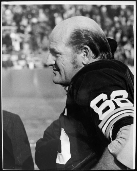 1960s Ray Nitschke Green Bay Packers Oversized Original 11" x 14" Photo 