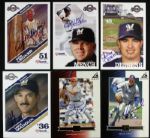 1990s Baseball Stars Signed Photo - Lot of 9 w/ Robin Yount Bob Uecker Eddie Mathews Mark Grace - JSA