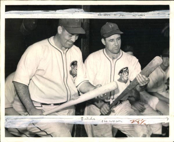 1940-41 Virgil Davis & Debs Garms Pittsburgh Pirates "The Sporting News Collection Archives" Original 8" x 10" Production Art (Sporting News Collection Hologram/MEARS Photo LOA)
