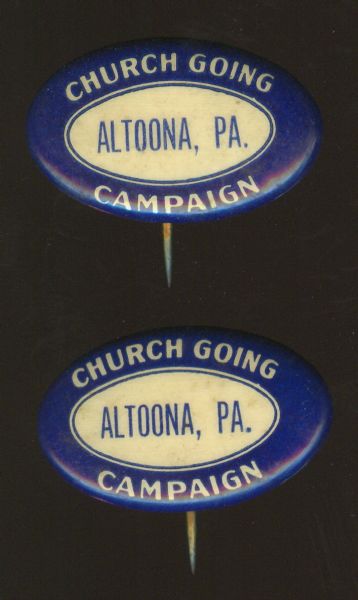 Vintage Church Going Campaign Pinbacks (2)