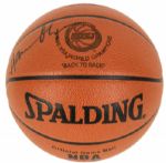 1995 Hakeem Olajuwon Signed Houston Rockets Commemorative Regulation Basketball - JSA