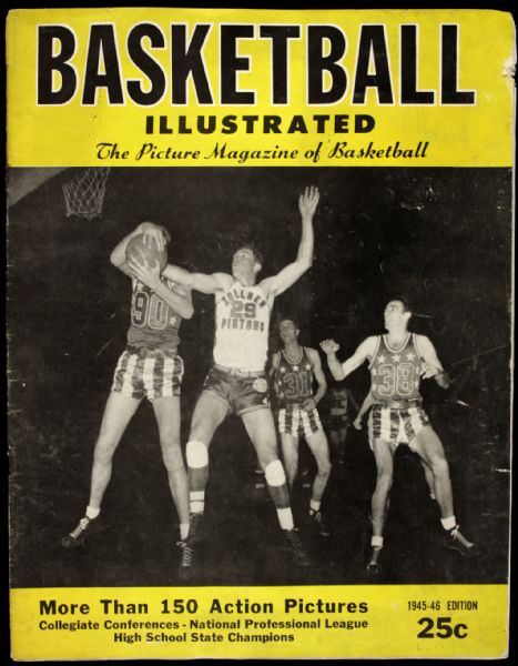 1945-46 Basketball Illustrated Pictorial Magazine w/ George Mikan College Photos
